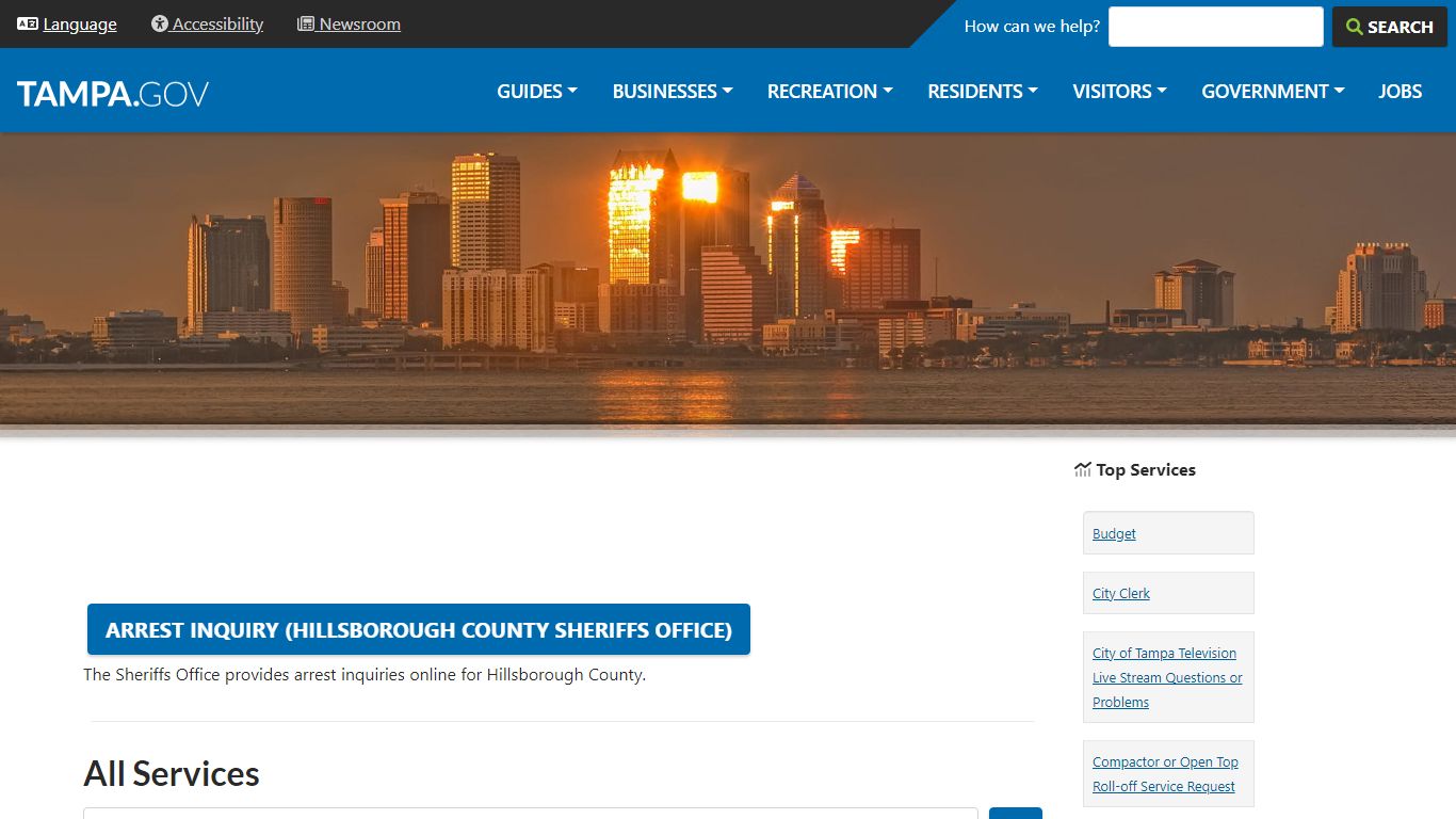 Arrest Inquiry (Hillsborough County Sheriffs Office)